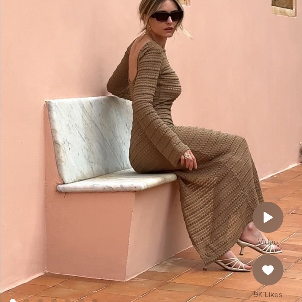 NA-KD crochet maxi dress